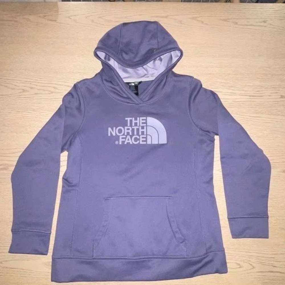 The North Face Womens Fave Half Dome Pullover Hoodie Large Purple Fleece